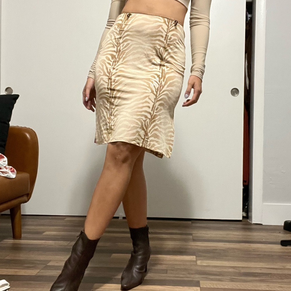Brown Animal print skirt